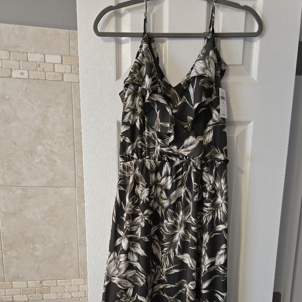 Black and White Floral Dress